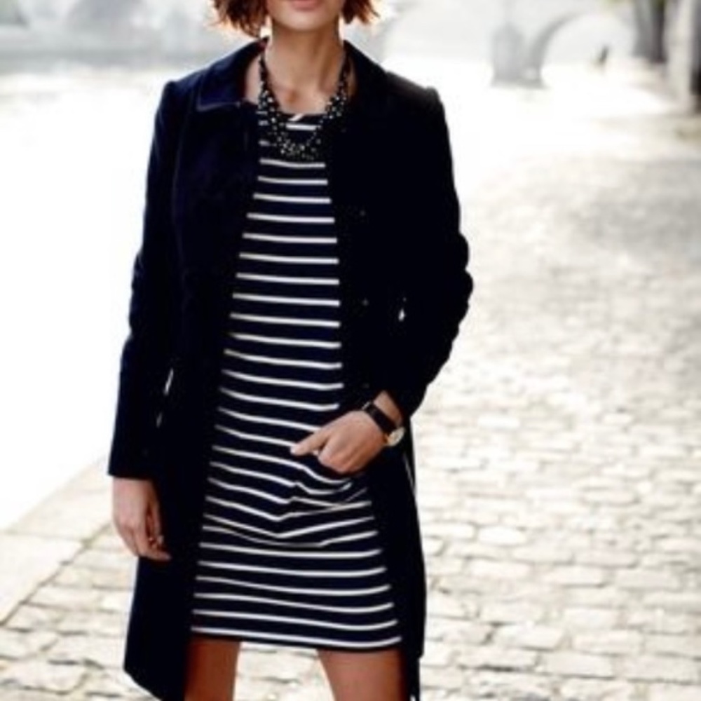 Boden White & Navy Stripe Tunic Dress